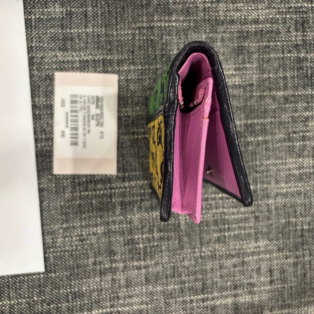 EUC Authentic Gucci Colorful Green, Yellow and Pink Wallet - Picture 6 of 8